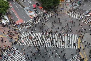 מבט מלמעלה על מעבר החצייה בשיבויה