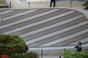 גן זן חול במקדש גינקאקוג'י פביליון הכסף קיוטו